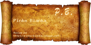Pinke Bianka névjegykártya
